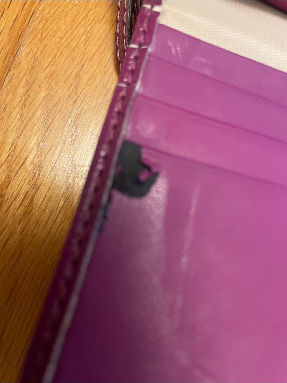 Vintage Coach Cardholder Zip Wallet. Magenta Pink/Tan. Monogram Signature C  GUC - Picture 6 of 12